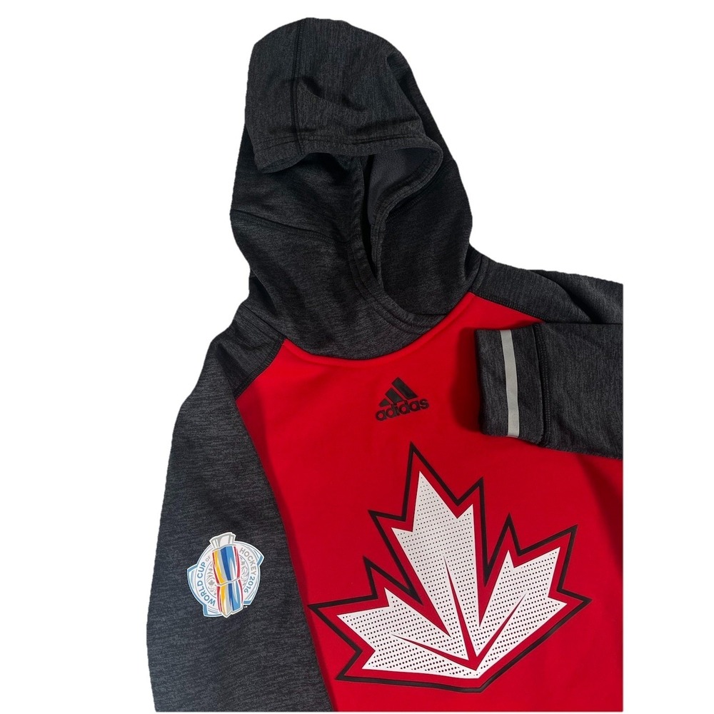 Adidas Team Canada 2016 World Cup Of Hockey‎ Red Sweatshirt Women's Sz Medium